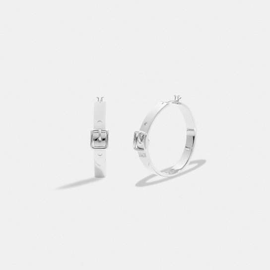 CI939 - Buckle Small Hoop Earrings Silver