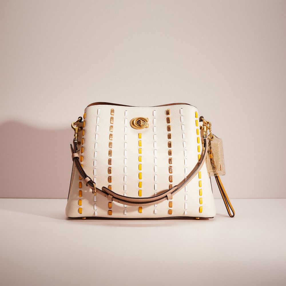CJ014 - Upcrafted Willow Shoulder Bag In Colorblock Brass/Chalk Multi