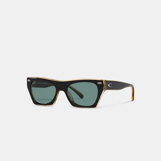 CJ228 - Signature Square Rimmed Sunglasses Black