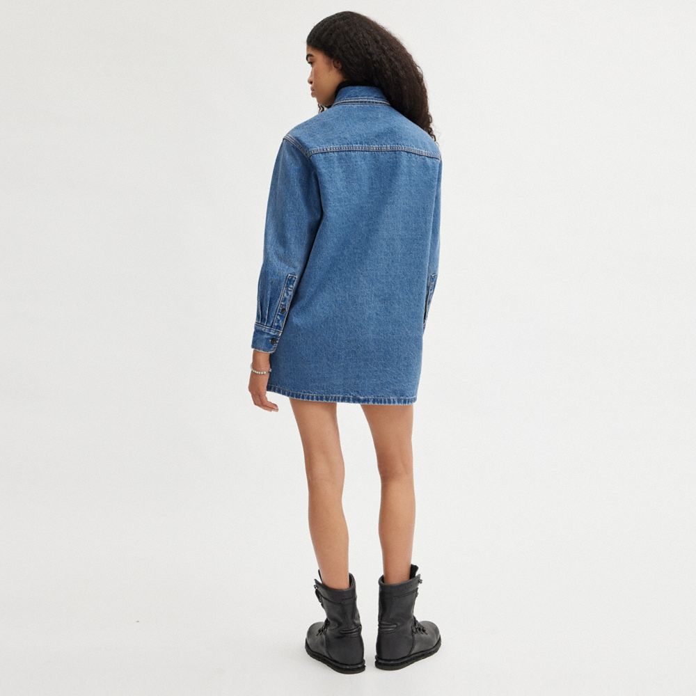 丹寧襯衫連衣裙