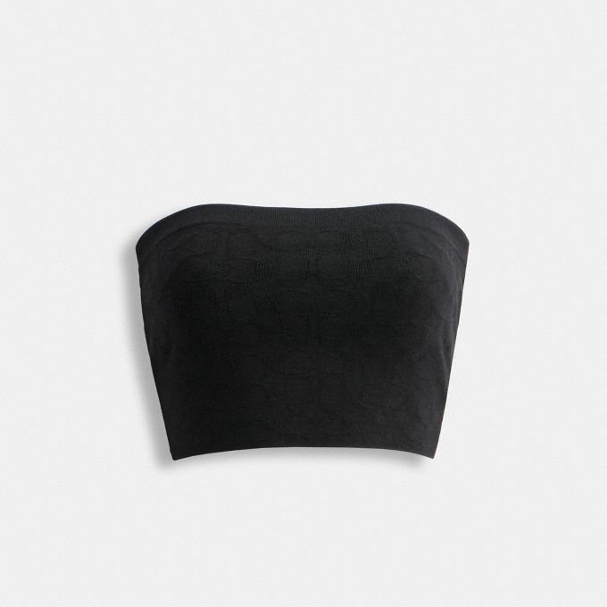 COACH Official Site Official page | SIGNATURE KNIT BANDEAU TOP