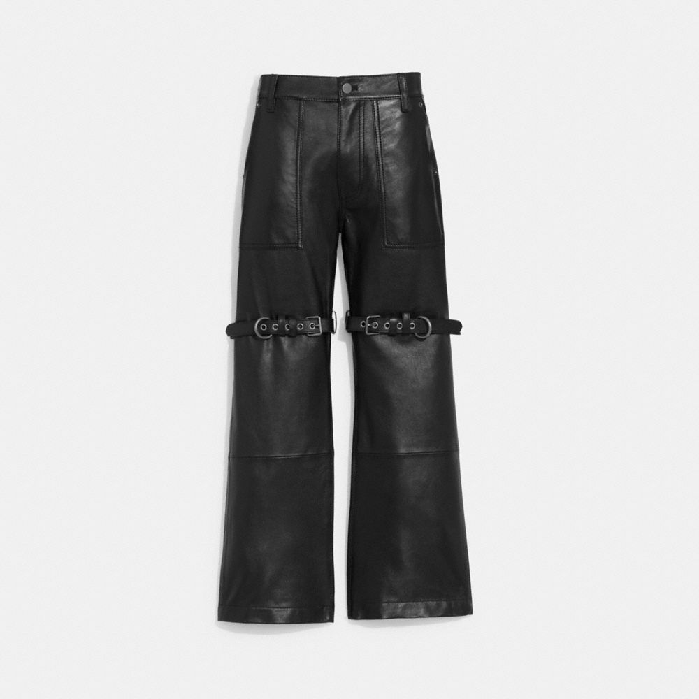 COACH CJ347 Leather Trouser Black