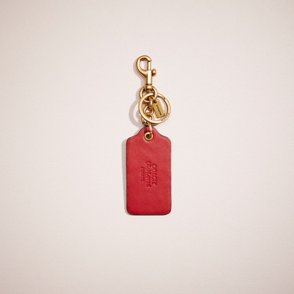 CJ406 - Remade Hangtag Bag Charm Red Multi