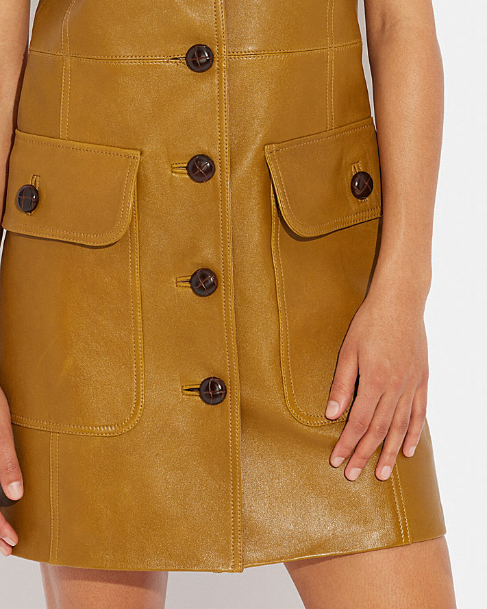 LEATHER TRENCH DRESS
