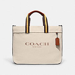 COACH CJ486 Tote 38 BLACK COPPER/DARK NATURAL