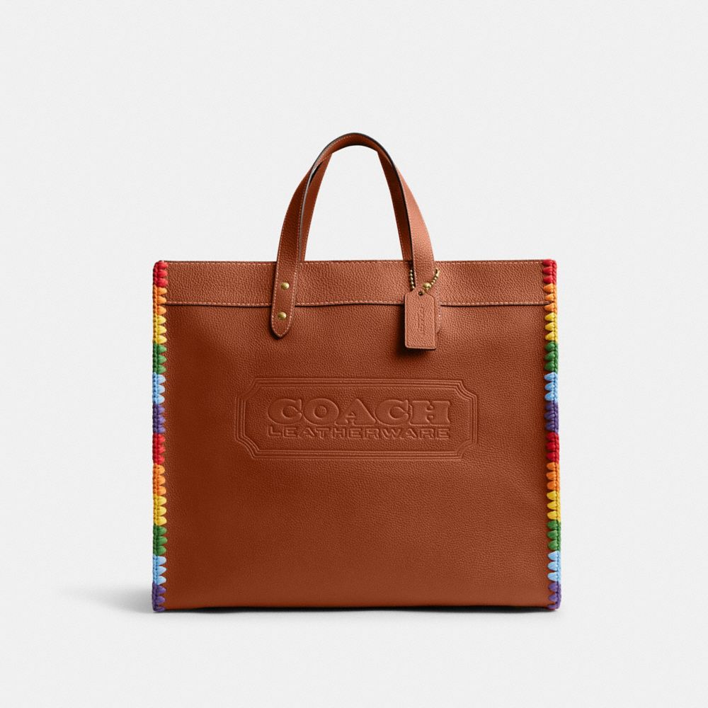 COACH Official Site Official page | FIELD TOTE 40 WITH RAINBOW CROCHET