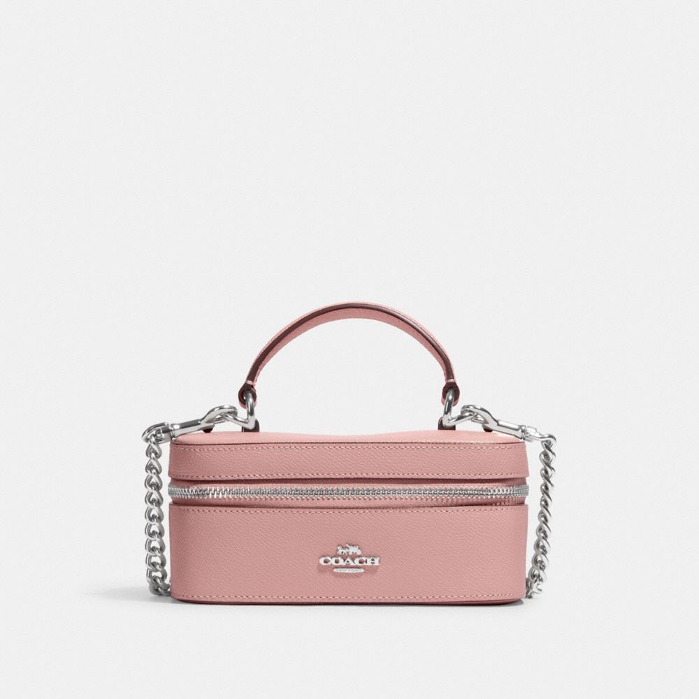 COACH CJ520 Train Case Crossbody Silver/Light Pink