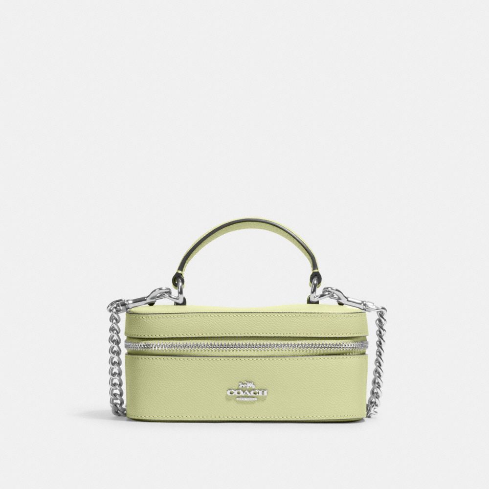 COACH CJ520 Train Case Crossbody SILVER/PALE LIME