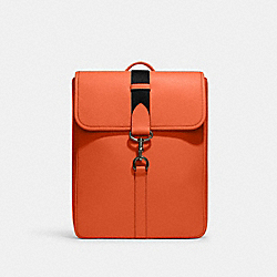 COACH CJ577 Blaine Backpack GUNMETAL/BRIGHT ORANGE