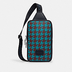 Sullivan Pack With Houndstooth Print - CJ588 - Silver/Teal/Wine