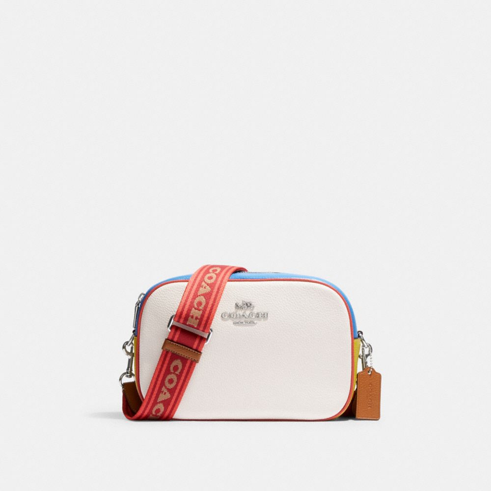 COACH CJ596 Jamie Camera Bag In Colorblock SILVER/CHALK MULTI