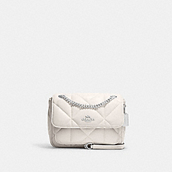 Klare Crossbody 26 With Puffy Diamond Quilting - CJ611 - Silver/Chalk