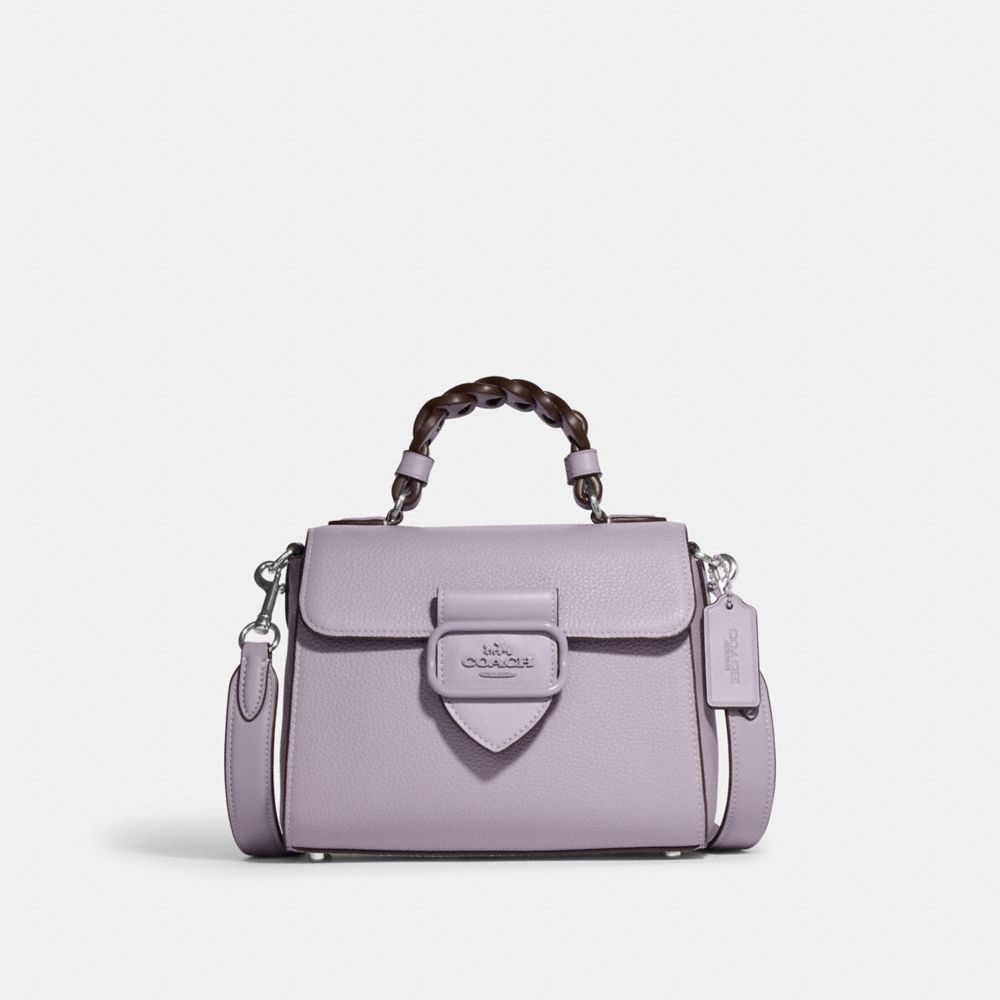 COACH CJ618 Morgan Top Handle Satchel Silver/Mist