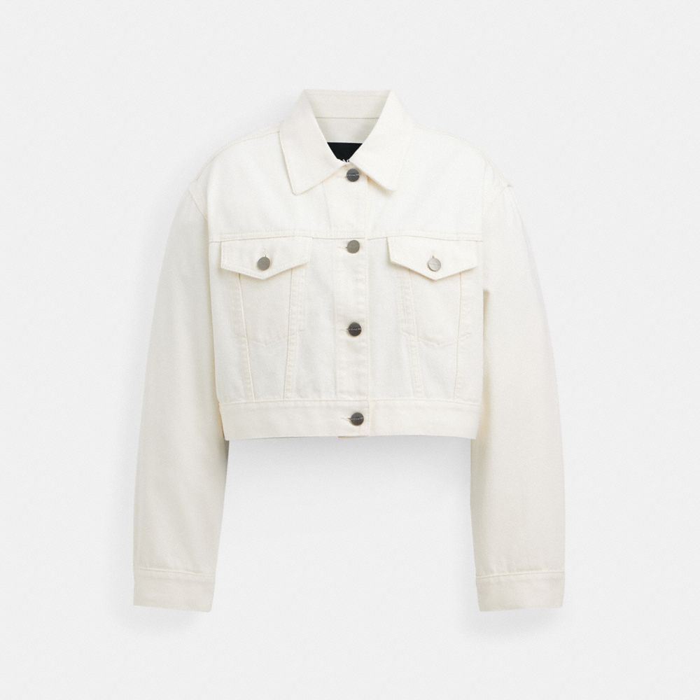COACH コーチ　ホワイト デニムジャケット XS y2k 美品 F7 CROPPED DENIM JACKET