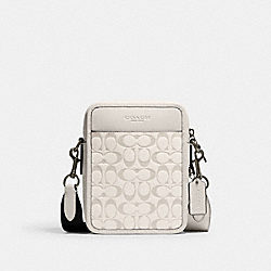 Sullivan Crossbody In Signature Leather - CJ670 - Black Antique Nickel/Chalk/Steam