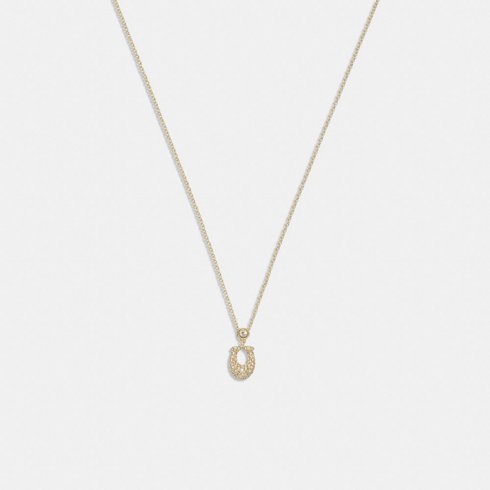 CJ716 - Signature Pavé Necklace Gold/Clear