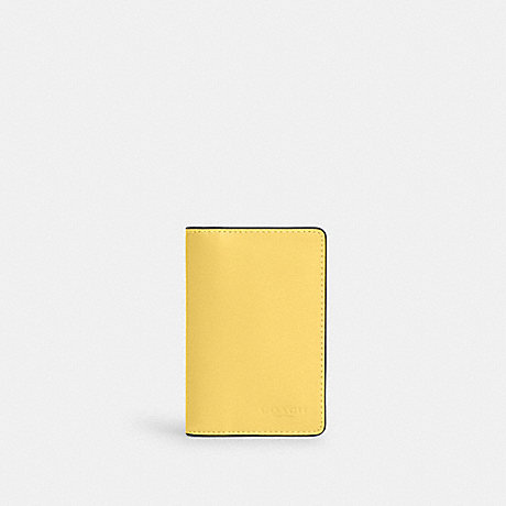 COACH CJ728 Id Wallet Gunmetal/Retro-Yellow