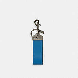 COACH CJ752 Loop Key Fob GUNMETAL/BLUE JAY