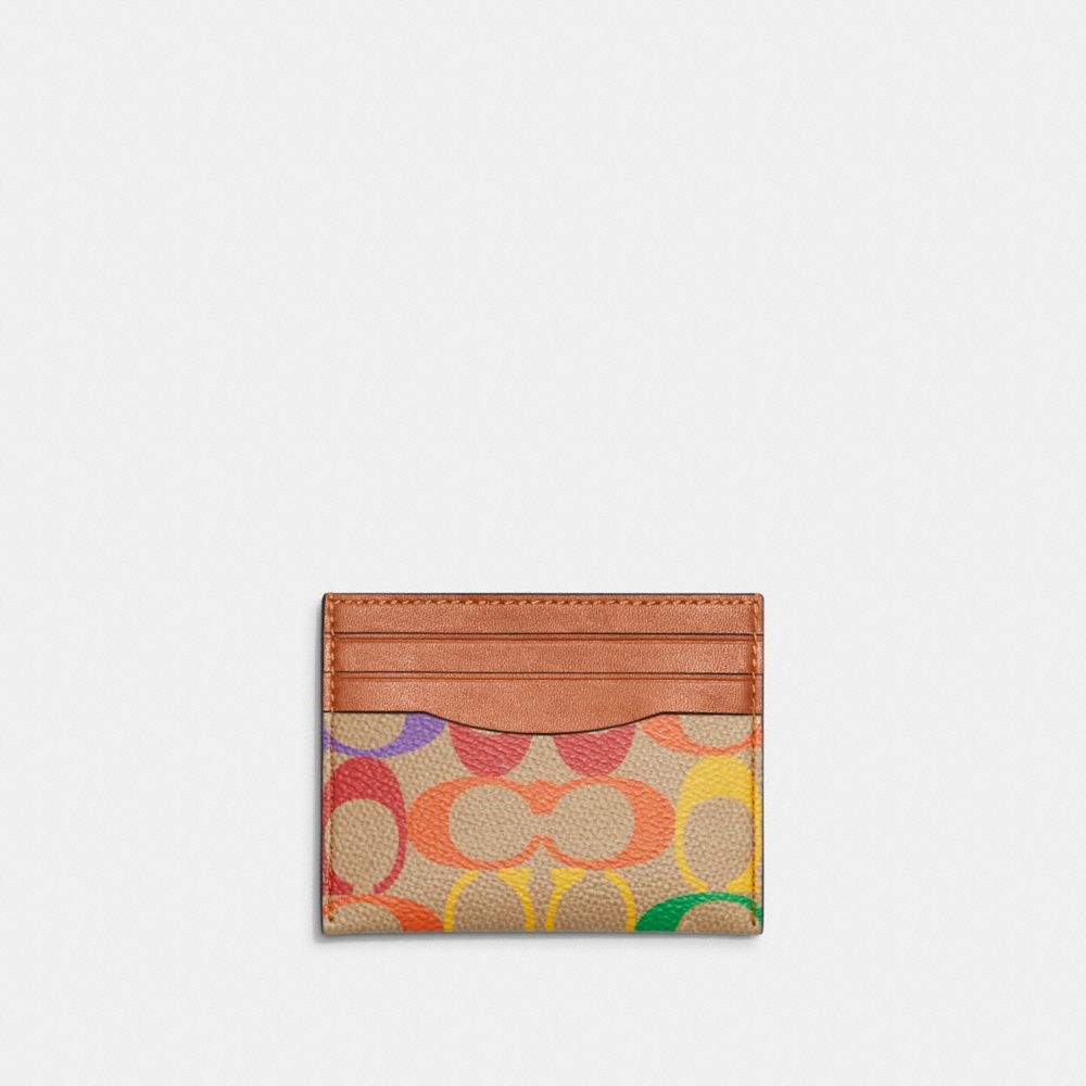 Card Case In Rainbow Signature Canvas - CJ805 - Rainbow Signature