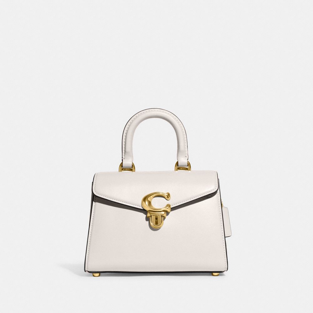COACH CJ812 Sammy Top Handle Bag 21 BRASS/CHALK