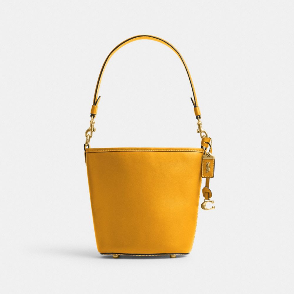 COACH CJ815 Dakota Bucket Bag 16 With Braid BRASS/BUTTERCUP