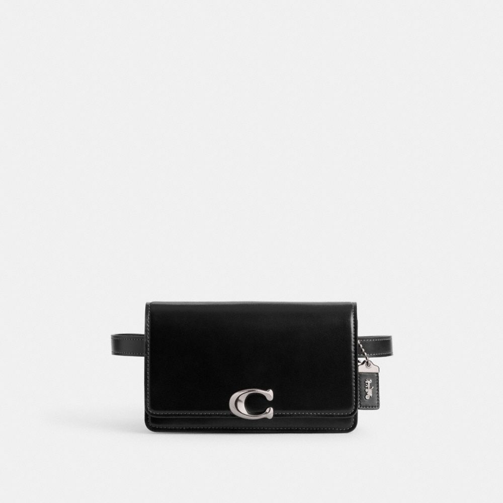 COACH CJ826 Bandit Belt Bag SILVER/BLACK