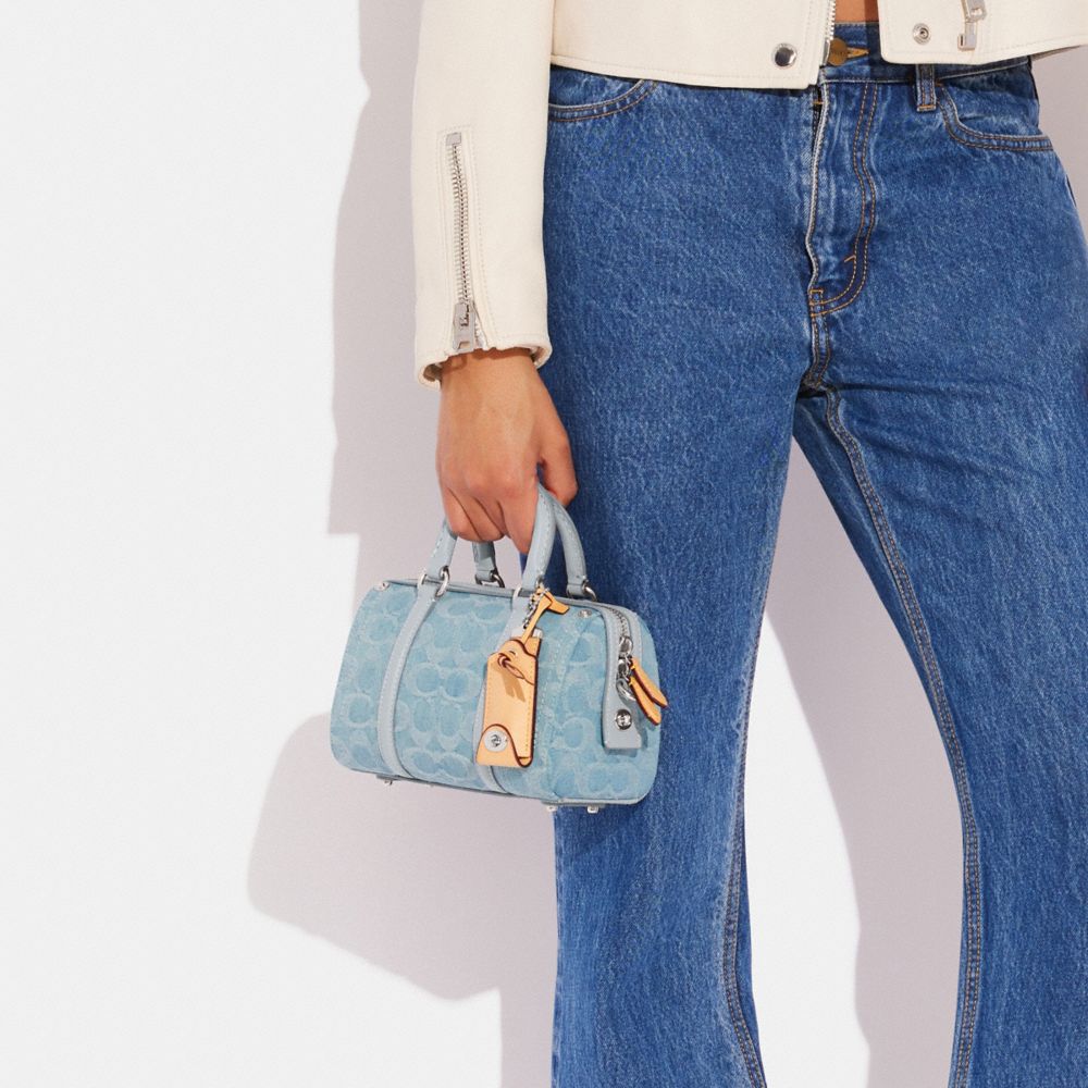 RUBY SATCHEL 18 IN SIGNATURE DENIM