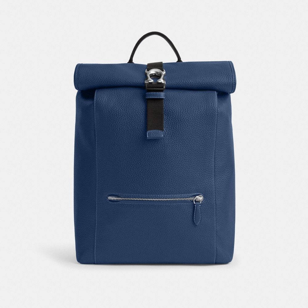 COACH CJ834 Beck Roll Top Backpack Deep-Blue