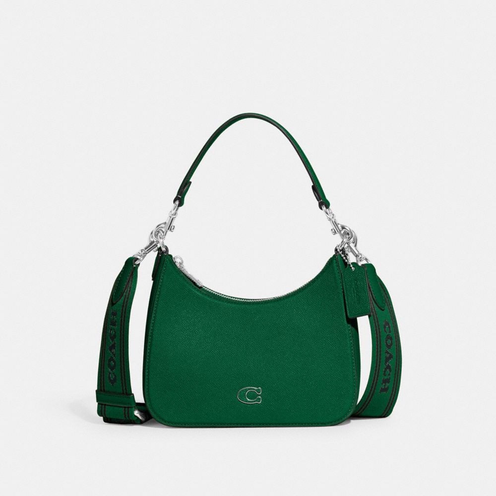 Hobo Crossbody With Signature Canvas - CJ842 - Green