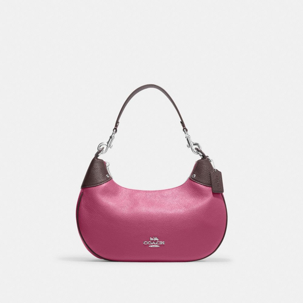 COACH CJ864 Mara Hobo SILVER/LIGHT RASPBERRY MULTI