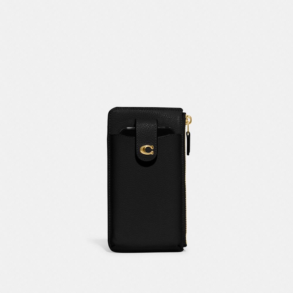 COACH CJ866 Essential Phone Wallet BRASS/BLACK