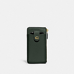 COACH CJ866 Essential Phone Wallet BRASS/AMAZON GREEN