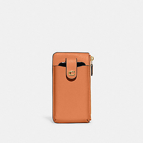 COACH CJ866 Phone Wallet Brass/Faded-Orange