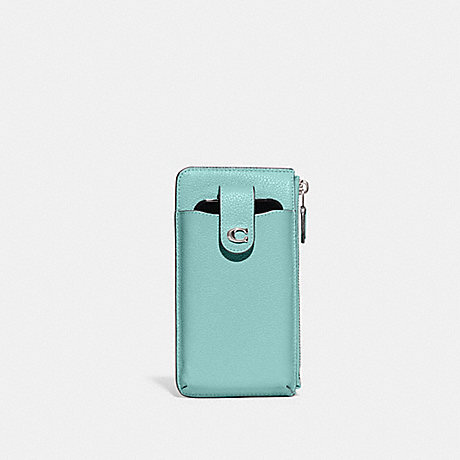 COACH CJ866 Essential Phone Wallet Silver/Faded-Blue