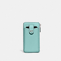 COACH CJ866 Essential Phone Wallet SILVER/FADED BLUE