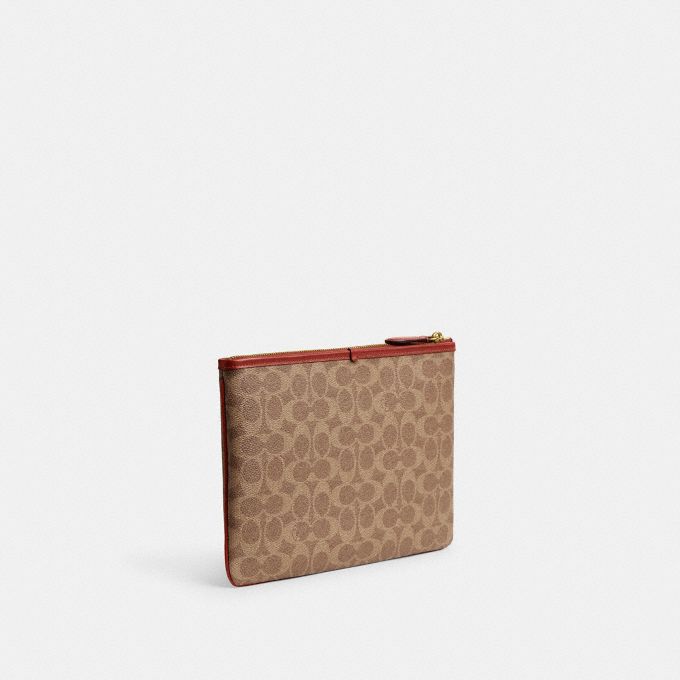 COACH Official Site Official page | POUCH 28 IN SIGNATURE CANVAS