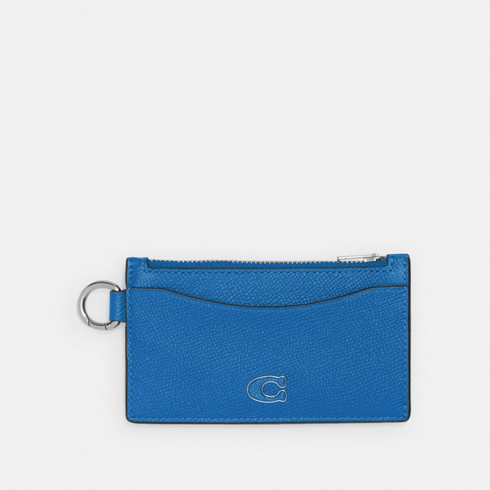 COACH CJ879 Zip Card Case BLUEBERRY