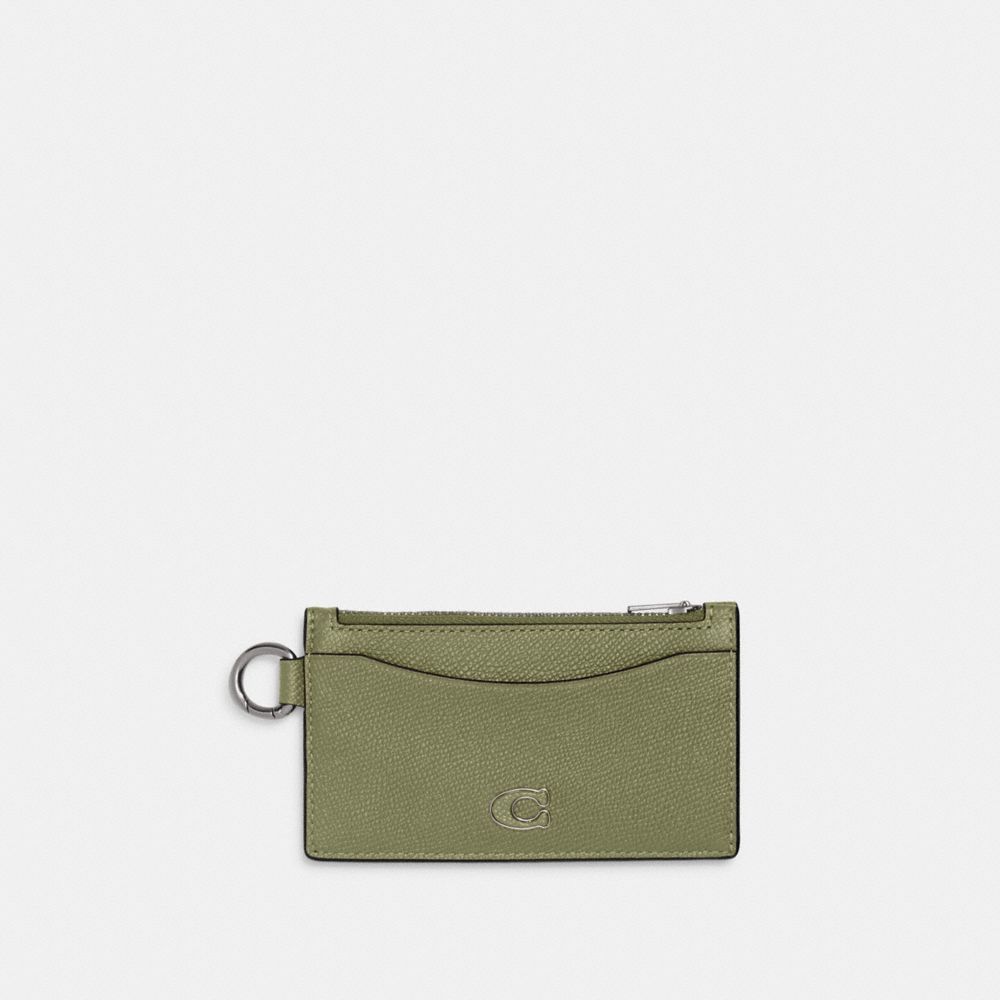 COACH CJ879 Zip Card Case MOSS