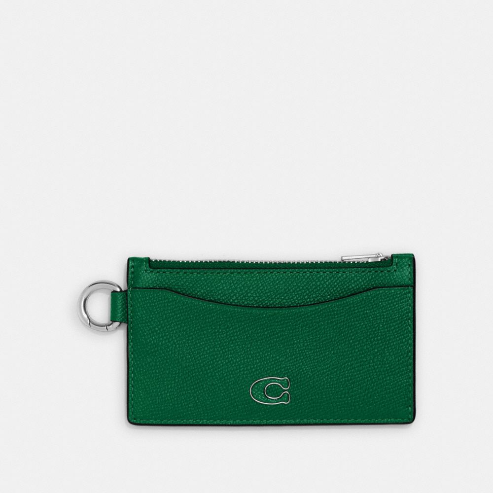 COACH CJ879 Zip Card Case Green
