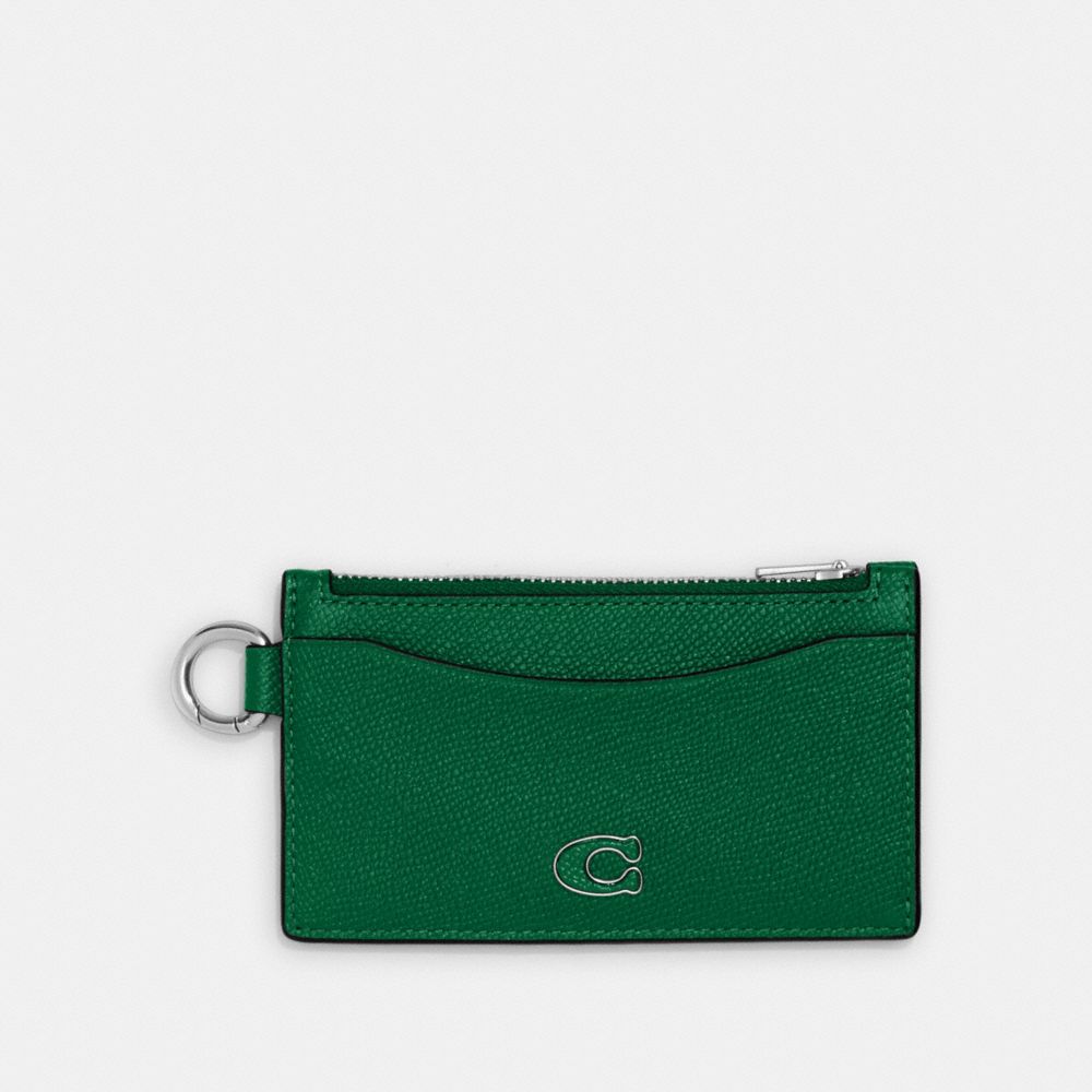 COACH CJ879 Zip Card Case GREEN