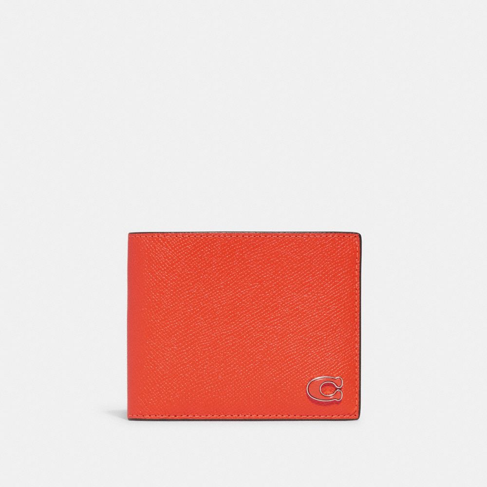 COACH CJ880 3 In 1 Wallet With Signature Canvas Interior SUN ORANGE