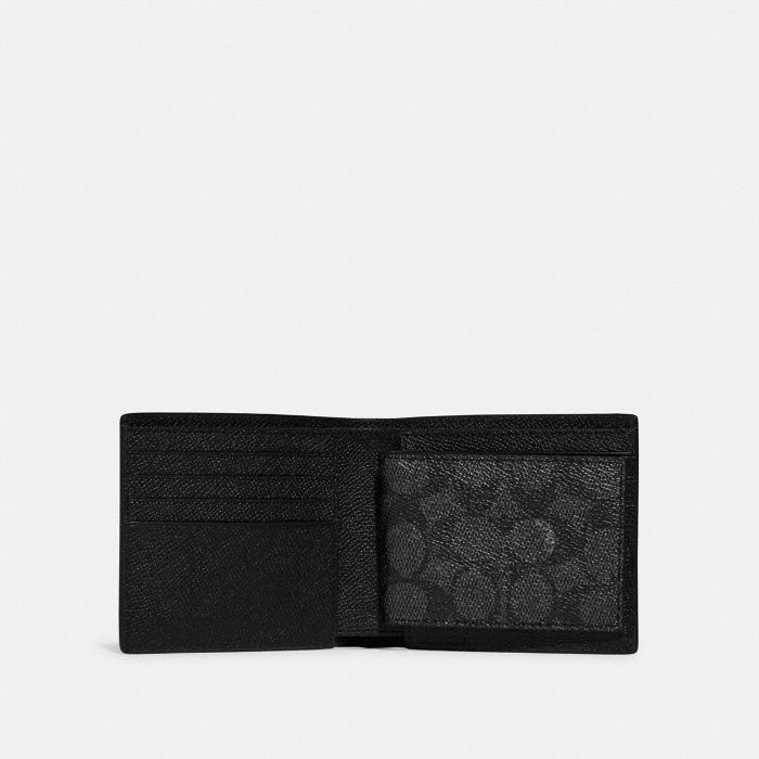 3-IN-1 WALLET WITH SIGNATURE CANVAS INTERIOR