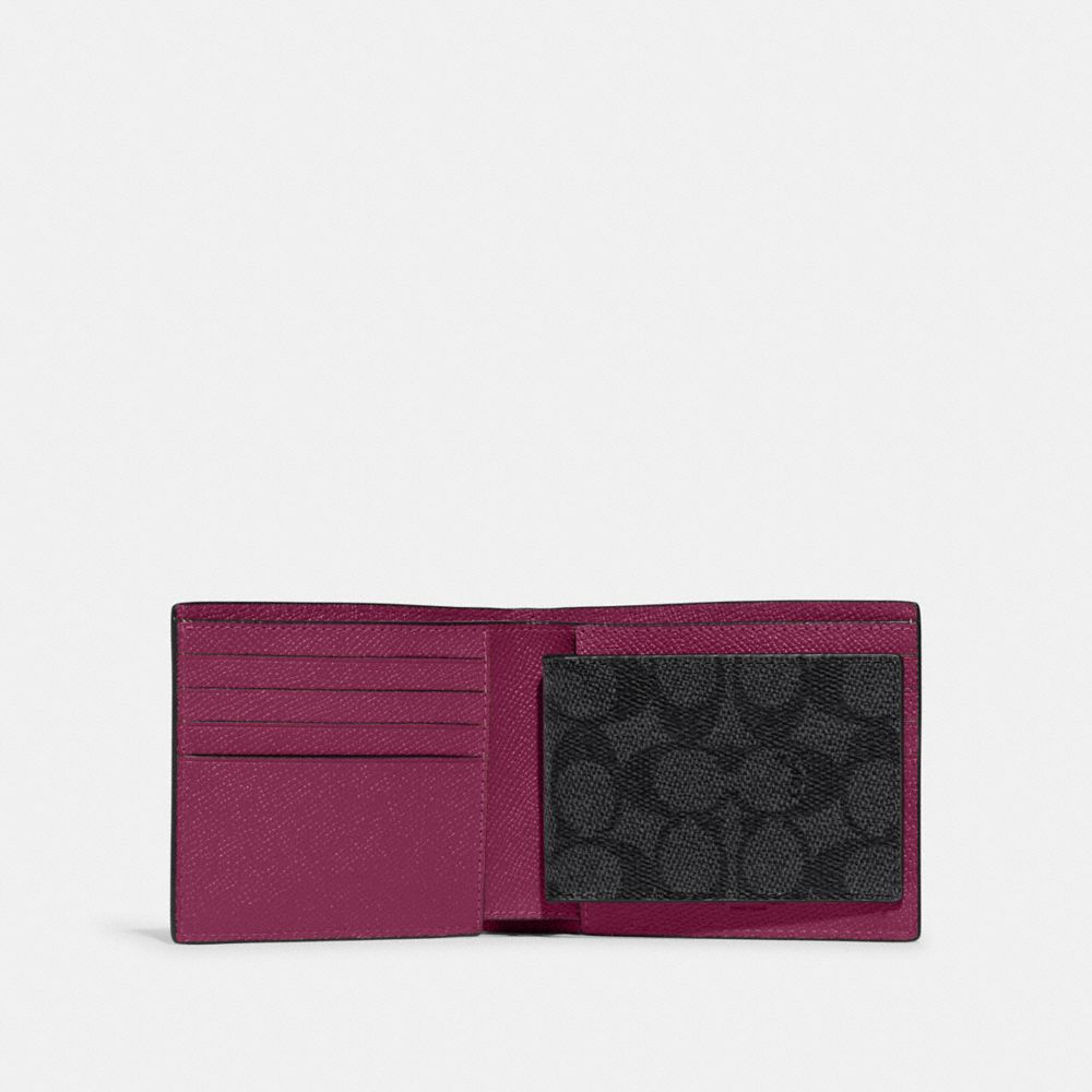 經典 SIGNATURE 帆布襯裡三合一皮夾