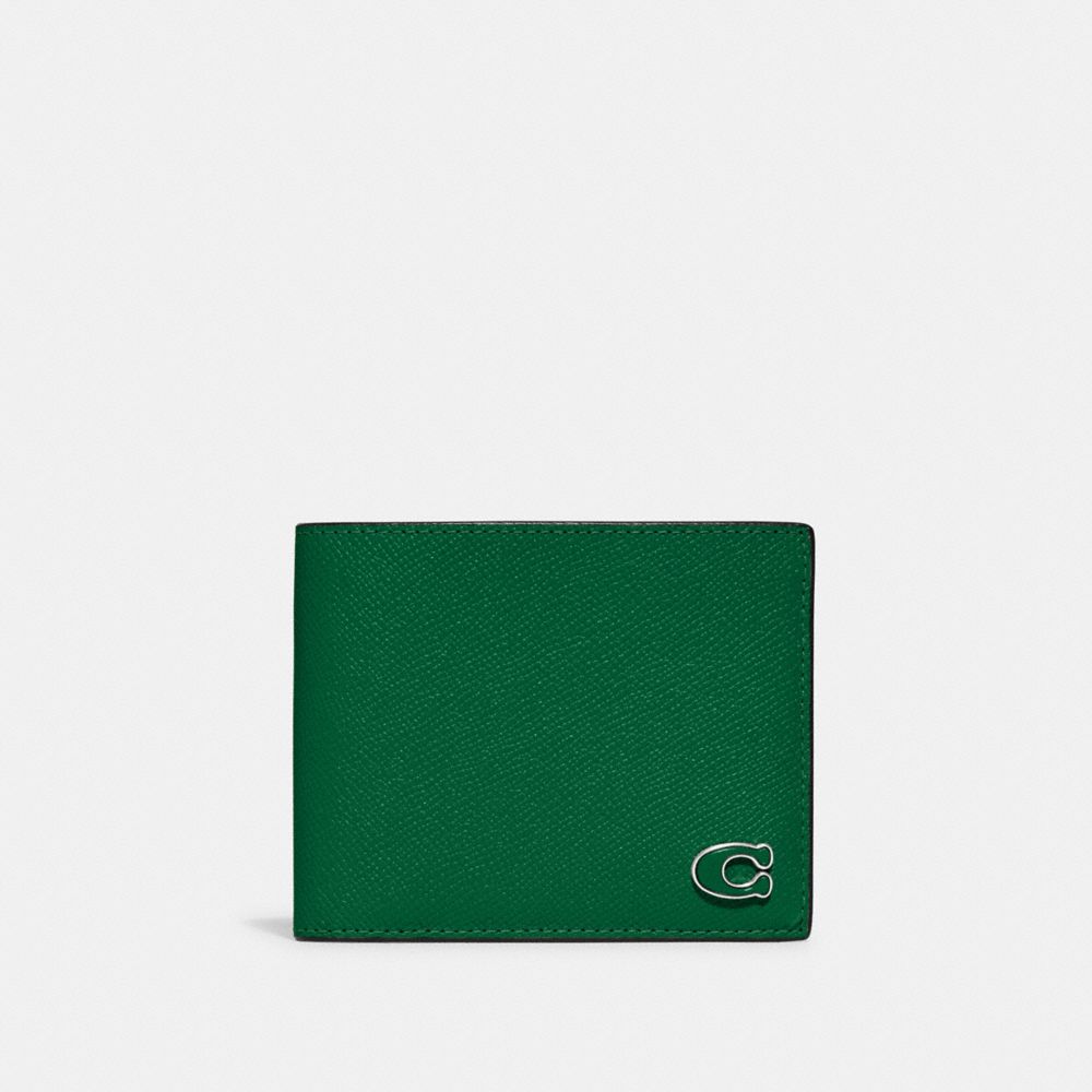 COACH CJ880 3 In 1 Wallet With Signature Canvas Interior Green