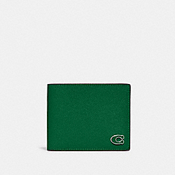 COACH CJ880 3 In 1 Wallet With Signature Canvas Interior GREEN