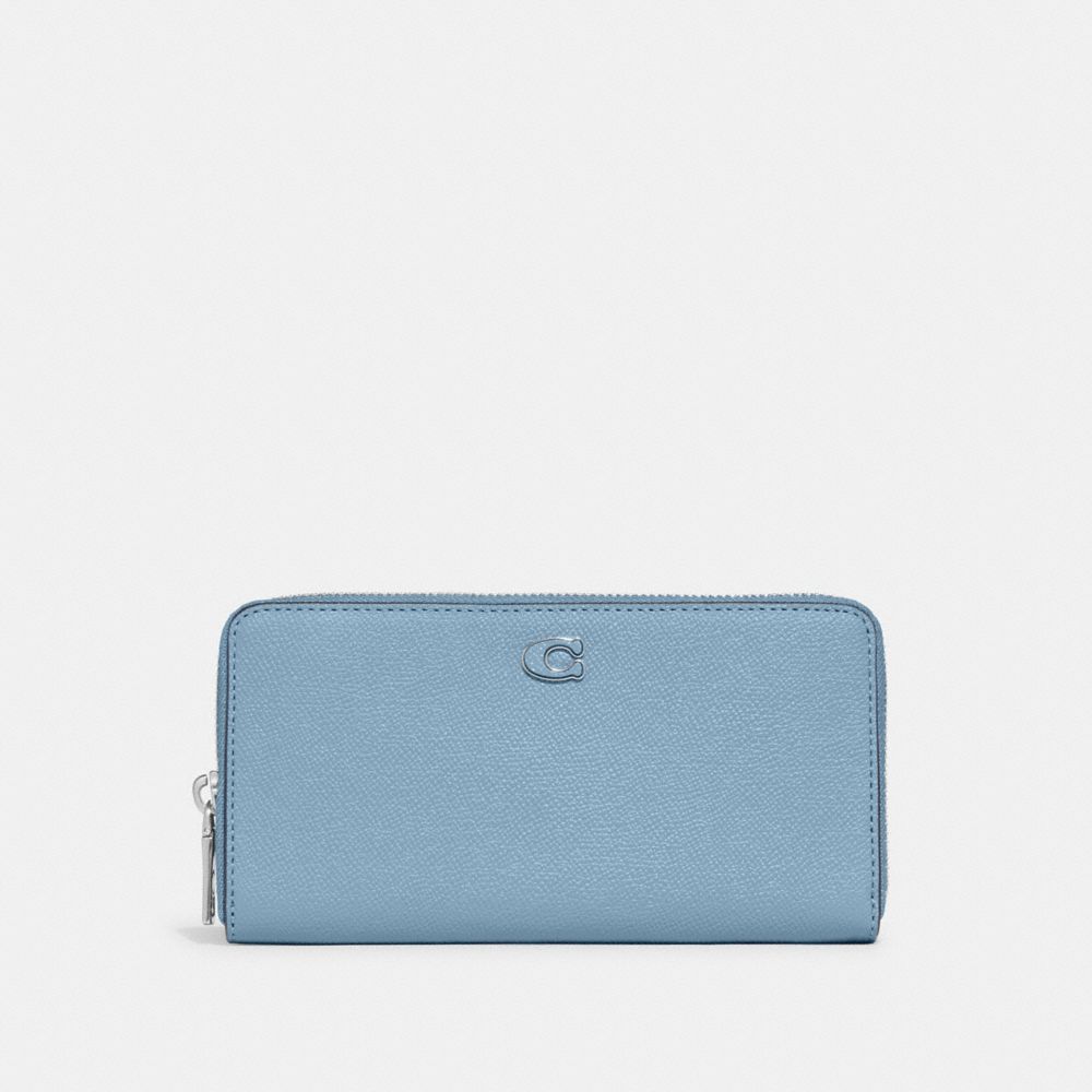 COACH CJ884 Accordion Wallet With Signature Canvas Interior POOL