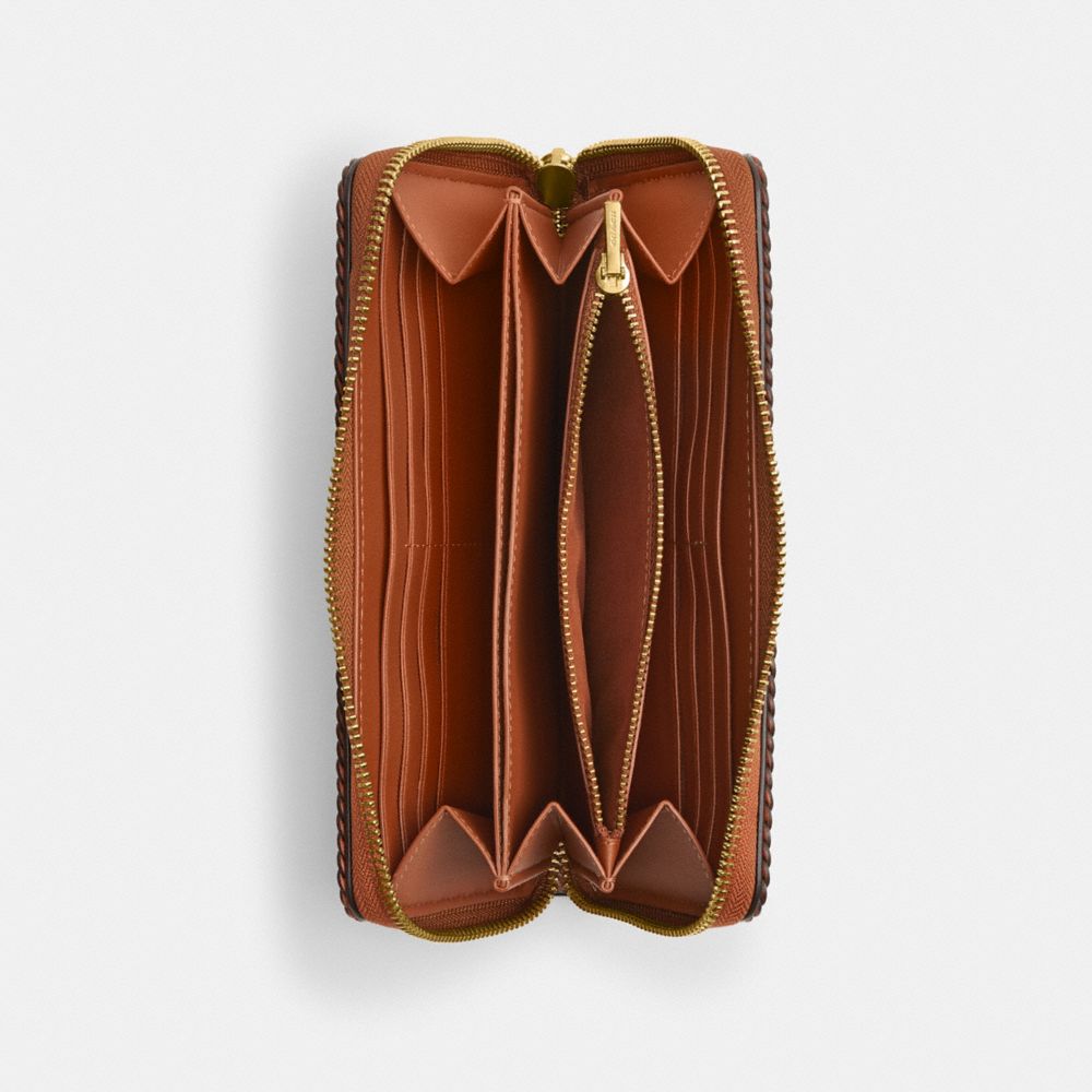 COACH Official Site Official page | ACCORDION ZIP WALLET WITH BRAID