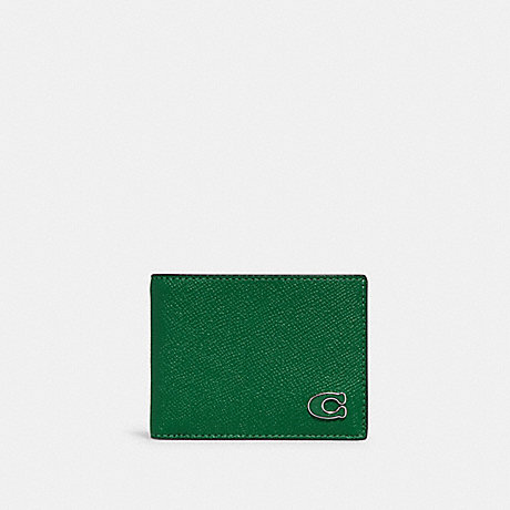 COACH CJ947 Slim Billfold Wallet Green