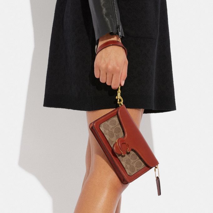 COACH Official Site Official page | TABBY WRISTLET IN SIGNATURE CANVAS