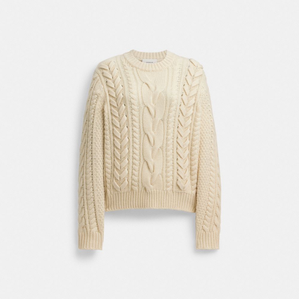 COACH Official Site Official page | SWEATER WITH BRAIDED DETAIL
